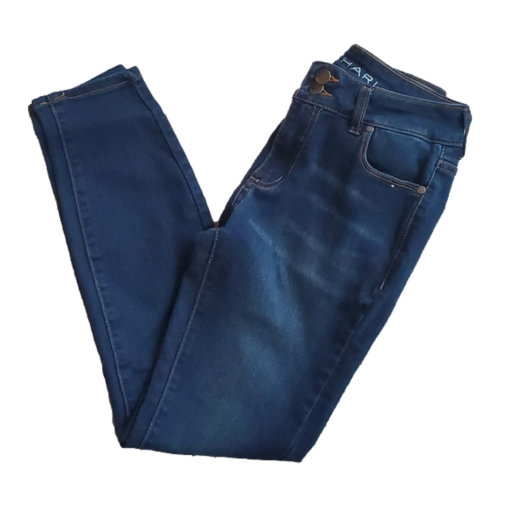 Tahari Dark Wash Lightweight Soft Mid Rise Skinny Blue Jeans Size 2 Waist 24 In